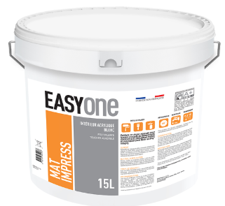 EASYONE MAT IMPRESS, PEINTURE, COLORIAN, ARNOUVILLE, PARIS, GONESSE, PRO, BATIMENT, PROMO, REVETEMENT MUR, CAPAROL, LIVRAISON GRATUITE, BTP, PEINTRE, ARTISAN, QUALITE, INTEIREUR, ACRYLIQUE, FABRICATION FRANCAISE