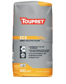 TOUPRET, ENDUIT COLLE POLYVALENT, EC3, COLORIAN, SAC ENDUIT, INTERIEUR, PRO, PROMO, PRIX PALETTE, ARNOUVILLE, GONESSE, MAGASIN PEINTURE