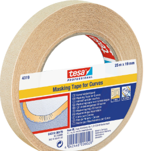 RUBAN DE MASQUAGE SPECIAL COURBES,COLORIAN, ARNOUVILLE, PARIS, GONESSE, PRO, BATIMENT, LIVRAISON GRATUITE, BTP, ARTISAN, QUALITE, INTEIREUR, FABRICATION FRANCAISE
