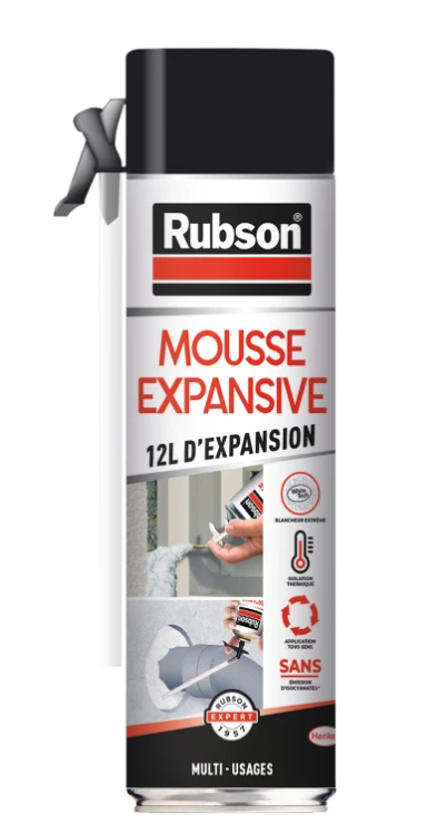 RUBSON MOUSSE EXPANSIVE MULTI-USAGE,COLORIAN,ARNOUVILLE, PARIS, GONESSE, PRO, BATIMENT, LIVRAISON GRATUITE, BTP, ARTISAN, INTERIEURS, FABRICATION FRANCAISE